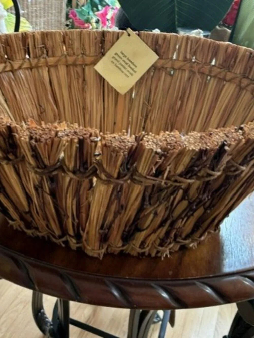 Vintage Pier 1 Imports Wicker Oval Basket
